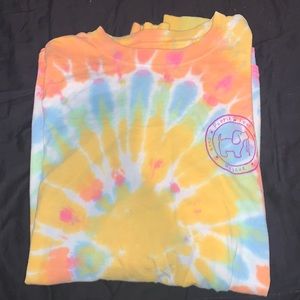 tye dye puppie love long sleeve tee/ size M